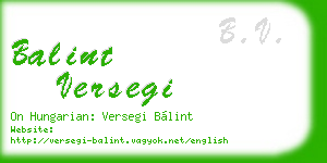 balint versegi business card